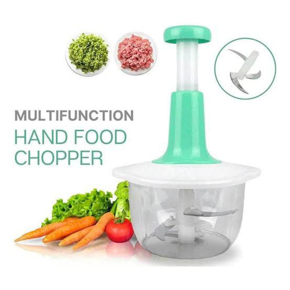 Manual Hand Push Chopper | Multi-functional Vegetable Meat Grinder, Grater, Chopper -2L (Random Color)